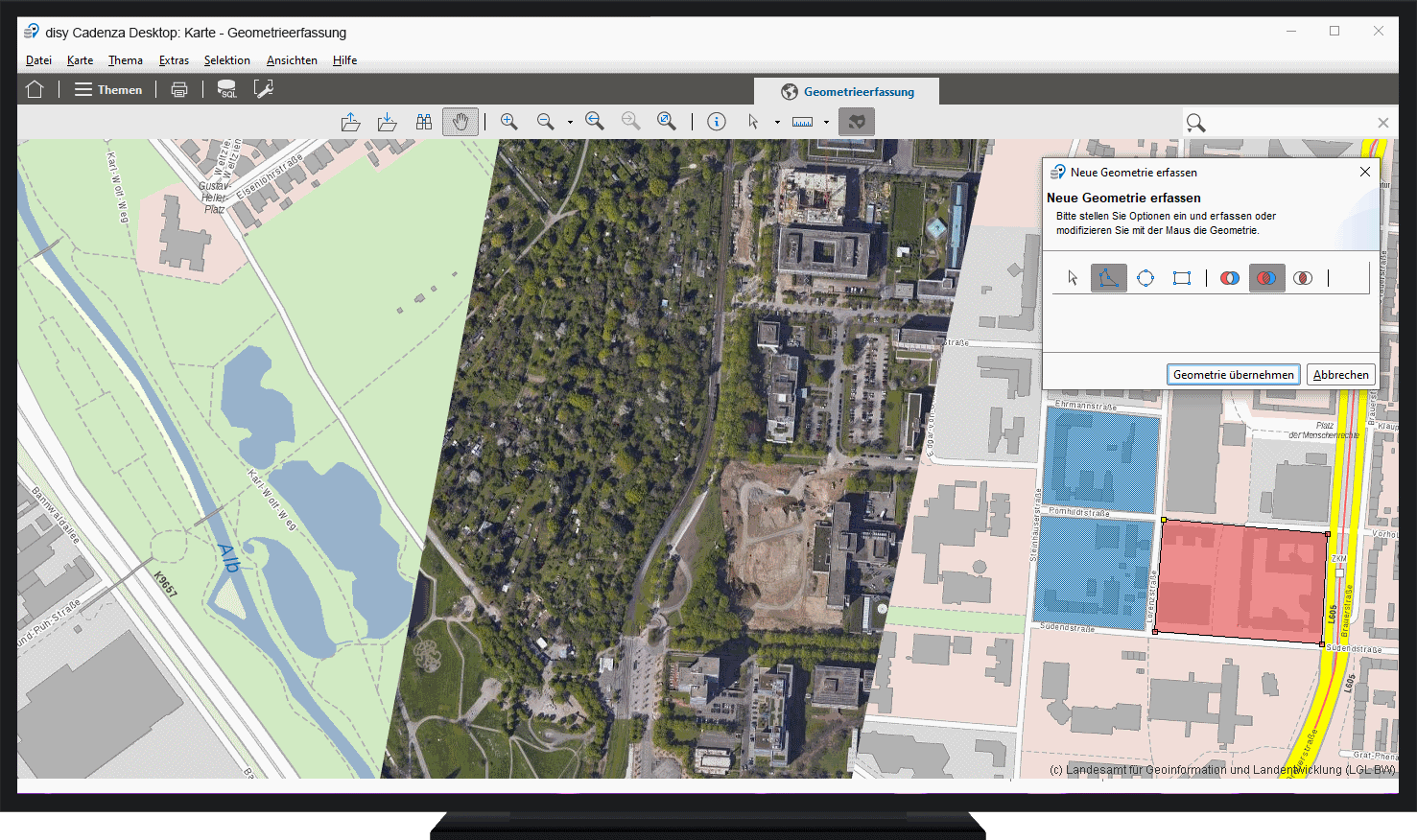 Using the functionality of a GIS in Cadenza