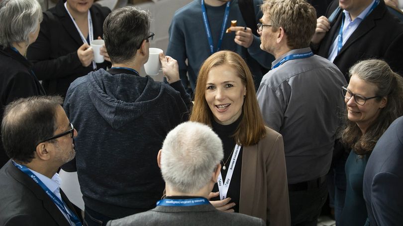 Gesprächsszene in einer der Pausen beim Disy Werkstattgespräch 2025.