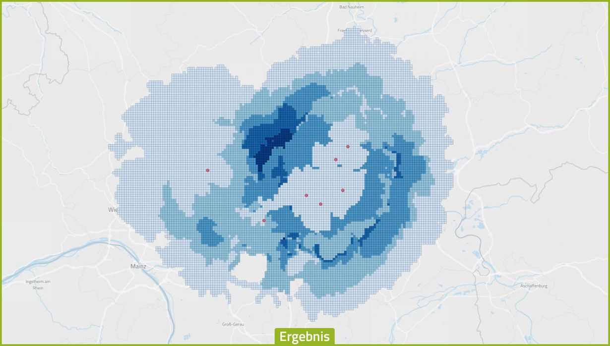Planquadrate in der Datenanalyse-Software disy Cadenza anreichern.