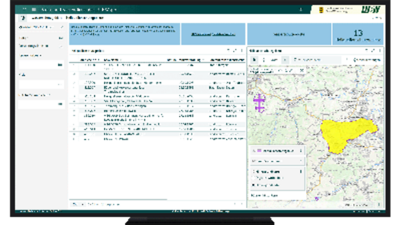 Die Galerie zeigt sechs Beispiele von Dashboards aus dem Daten- und Kartendienst UDO 4.0 der LUBW