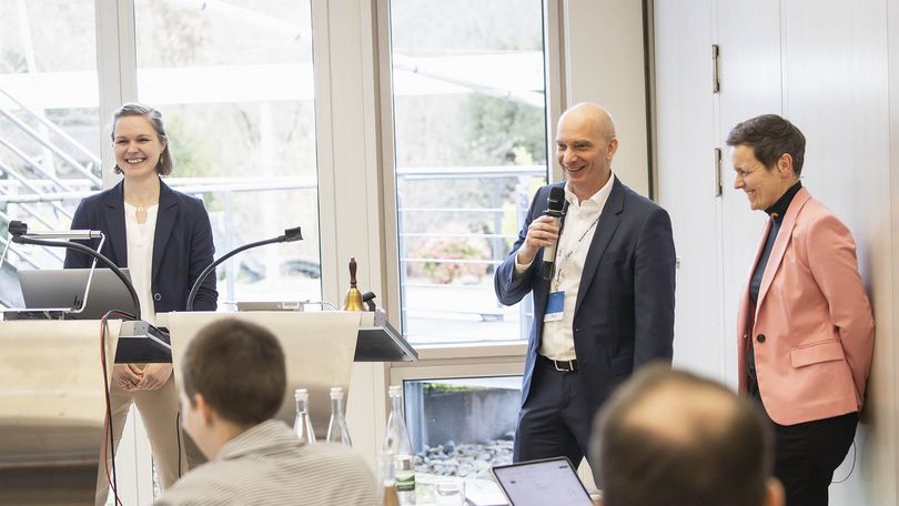 Gut gelaunte Vortragende beim Disy Werkstattgespräch 2025.