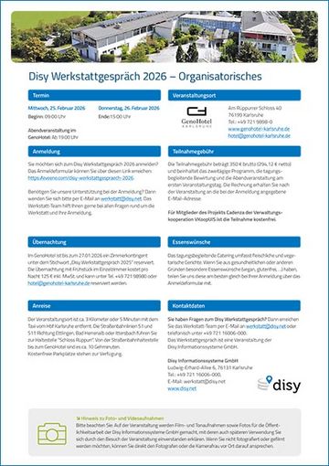 Thumbnail Dokument Organisatorisches