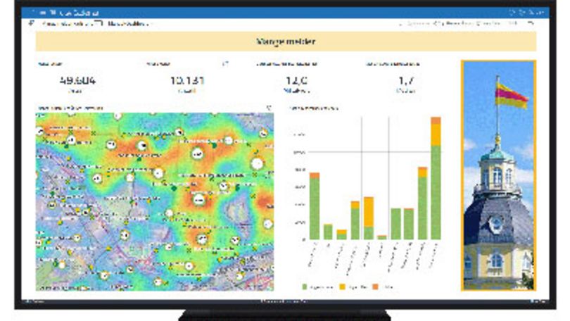 Mängelmelder-Dashboard in der Datenanalyse-Software disy Cadenza.