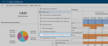 Arbeitsblätter in disy Cadenza 2026 Spring inklusive Layout und Einstellungen in andere Arbeitsmappen kopieren