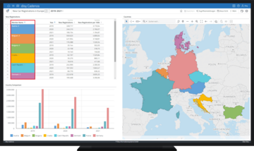 Tabellenzellen in der Datenanalyse-Software disy Cadenza farblich hervorheben.