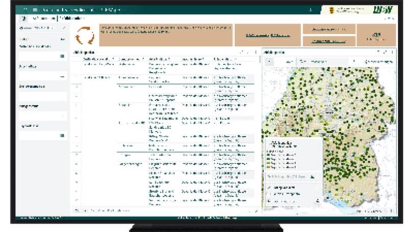 Die Galerie zeigt sechs Beispiele von Dashboards aus dem Daten- und Kartendienst UDO 4.0 der LUBW