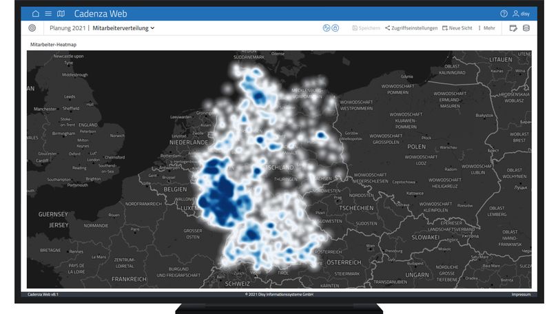 Create heat maps with Geo-Analytics in the Cadenza data analysis software