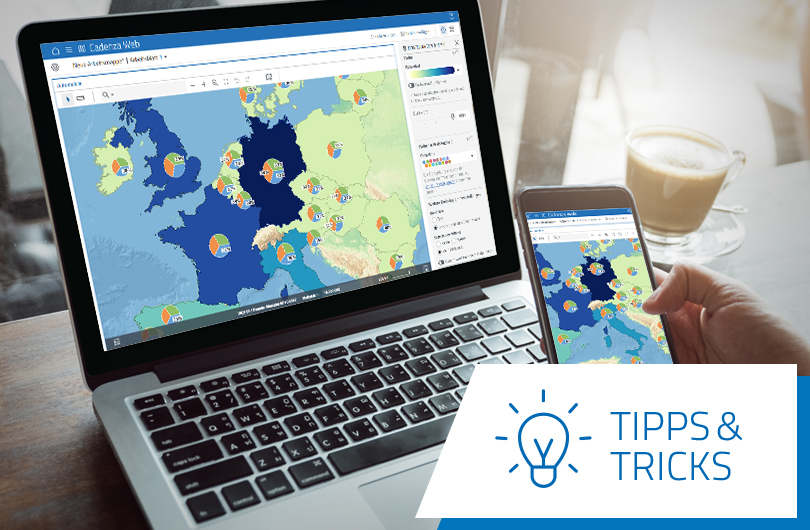 Mit disy Cadenza Kreisdiagramme in der Karte erstellen