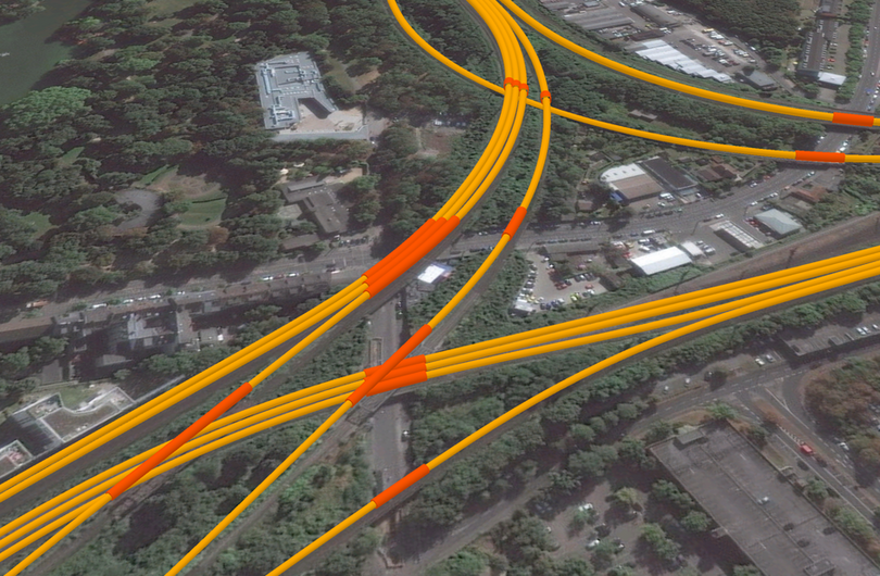 Visualisierung akustische Schiene