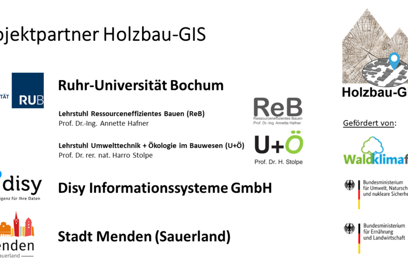 Abb. 1 Projektpartner und Fördermittelgeber im Forschungsprojekt Holzbau-GIS