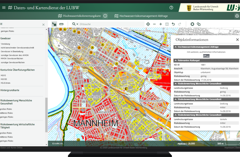 Abb. 3: Daten- und Kartendienst der LUBW für Baden-Württemberg