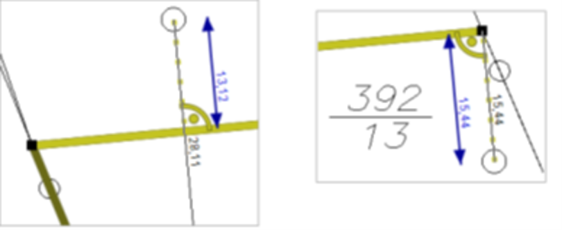 Abb. 3: Konstruktion einer Senkrechten - auf einer Linie (links) und zu einem Stützpunkt (rechts)