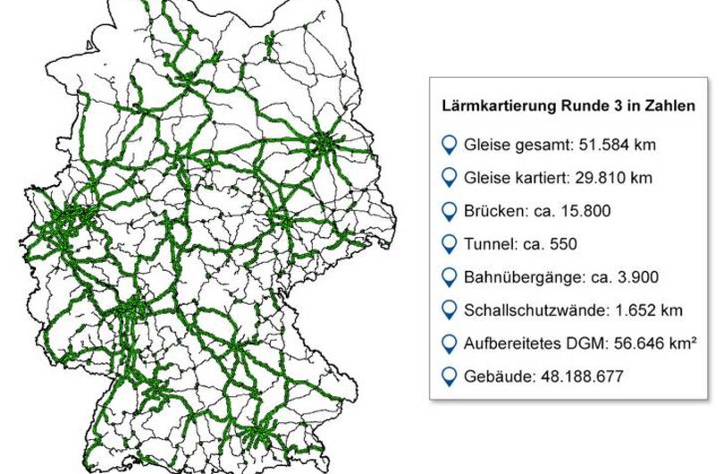 Übersichtskarte Eisenbahnstrecken