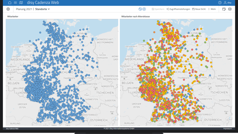 Punktdaten mit Geo-Analytics in der Datenanalyse-Software Cadenza visualisieren