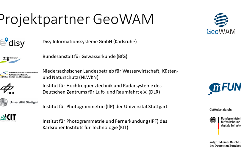 Abb. 1: Übersicht der Projektpartner im Forschungsprojekt GeoWAM