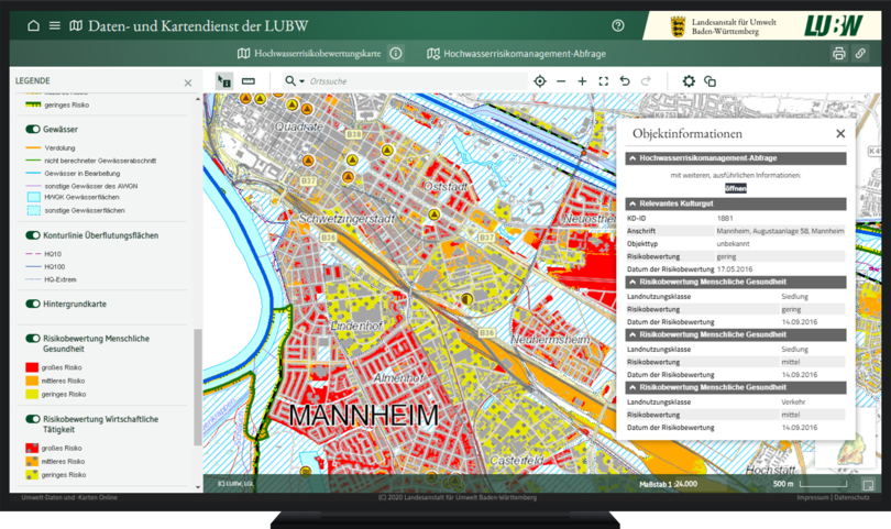 Abb. 3: Daten- und Kartendienst der LUBW für Baden-Württemberg